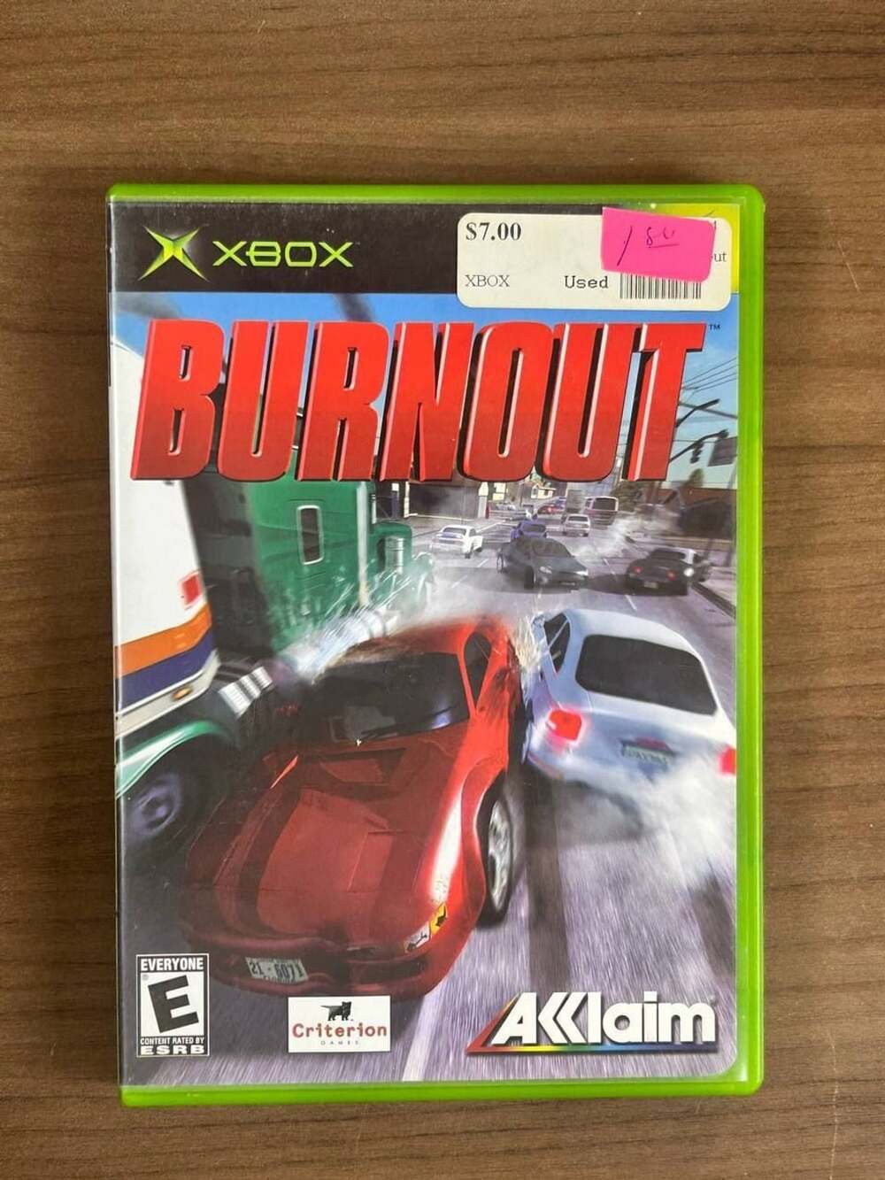 Burnout Microsoft Original Xbox 2002 Acclaim Case & Disc